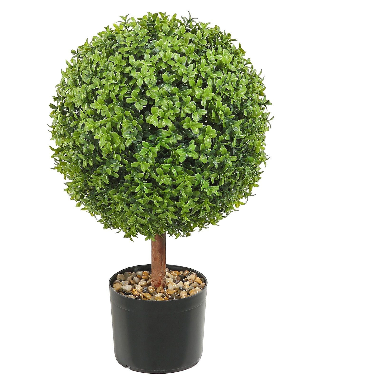 VEVOR 2x Artificial Boxwood Ball Ø40,6cm Garden Deco Boxwood in Flowerpot Ball Artificial Boxwood Ball Artificial Plant made of PE, Wood, PP incl. 4 pcs. Decorative butterflies and 10 pcs. Replacement - JM Variety Store